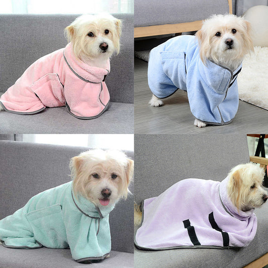 Quick-drying Pet Microfiber Absorbent Bathrobe Towel