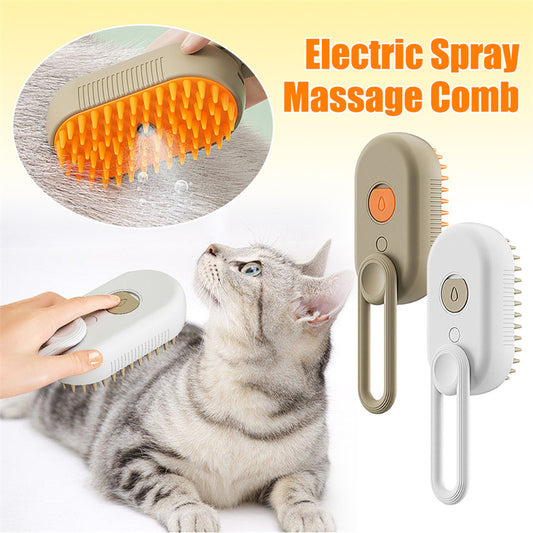 Pet 3 In 1 Electric Spray Steam Brush Comb Hair Removal