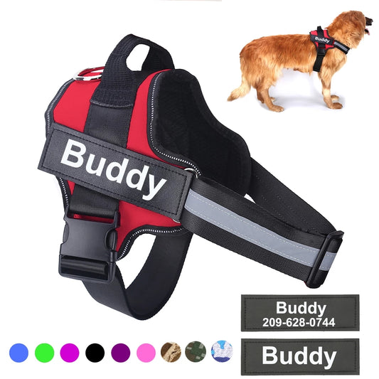 Personalized Pet Harness NO PULL Reflective Breathable Adjustable Harness